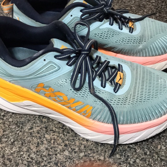 Hoka One One Shoes - HOKA One One Boni 7 Women's Sneakers Light Blue Size 7.5 D